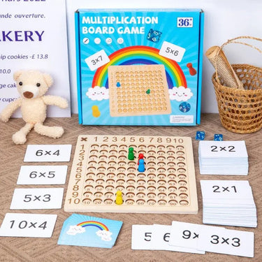 Wooden Montessori 99 Multiplication Board Educational Toy - PepitoStore -